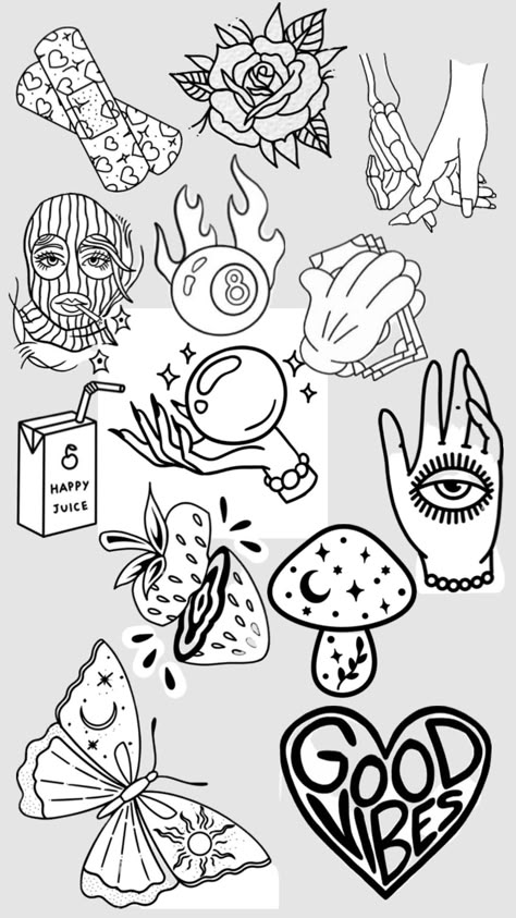 Created by tincan2309 on Shuffles Flash Drawing, Free Adult Coloring Printables, Trippy Patterns, Flash Sheets, Flash Tattoo Designs, Tattoo Flash Sheet, Flash Sheet, Tattoo Apprentice, Temp Tattoo