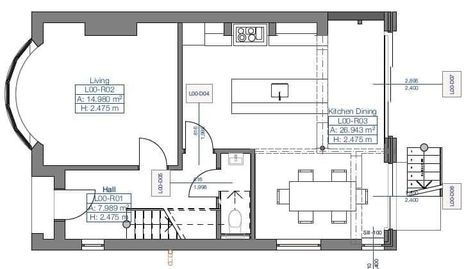 OUR Architects original plans for our extension Mcgee Interiors, Fifi Mcgee, Architectural Technologist, Home Renovation Costs, Kitchen Floor Plan, Kitchen Cost, Extension Plans, Cavity Wall, Renovation Budget