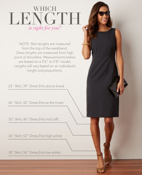 Which dress or skirt length is right for you? Follow this handy guide for finding your perfect fit, every time! 1980s Fashion Women, Dresses For Weddings, Dress Gallery, Wedding Dresses Photos, Interview Outfit, Professional Outfits, Modest Dresses, Fashion Stylist, Skirt Outfits