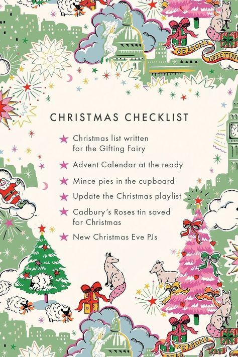 The countdown has begun with wondrous anticipation and excitement mounting. Here's our handy checklist to help you plan as we get closer to Christmas. What else is on your list? Cath Kidston Christmas, Christmas Poster Design, Christmas Checklist, Driving Home For Christmas, Christmas Haul, Christmas Playlist, Holiday Countdown, Christmas Savings, New Year Greeting Cards