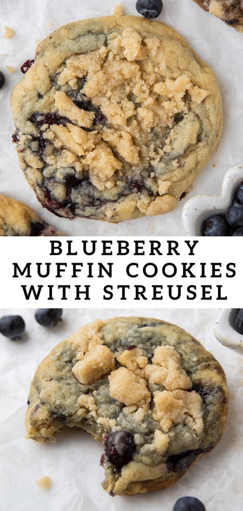 Blueberry Muffin Cookies, Muffin Cookies, Blueberry Muffin, Blueberry Recipes, Lost 100 Pounds, Baking Sweets, I Quit, How Sweet Eats, Eat Dessert