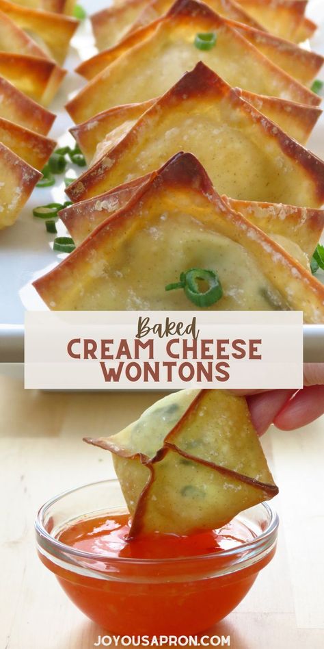 Easy To Make Asian Food, Wonton Wrapper Snacks, Baked Wonton Wrapper Recipes Appetizers, Appetizers With Wonton Wrappers, What To Do With Wonton Wrappers, Easy Wonton Wrapper Recipes, Asian Appetizers For Party Easy, Baked Wonton Wrapper Recipes, Wontons Wrapper Recipes