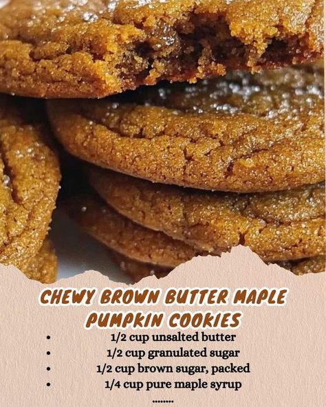 Maple Pumpkin Cookies, Health Chicken Recipes, Pumpkin Cookies Recipe, Best French Onion Soup, Vegetarian Roast, Flours Banana Bread, Pumpkin Cookie Recipe, Maple Pumpkin, Cookie Snack