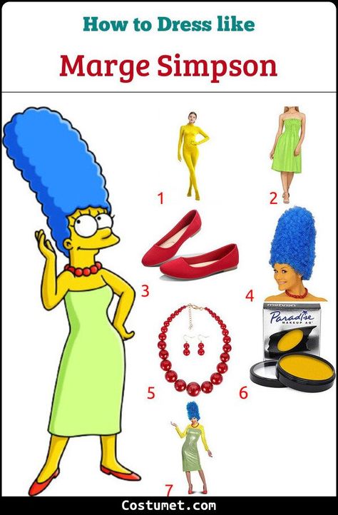 Halloween Costumes Marge Simpson Costume, Marge Halloween Costume, Marg Simpson Costume Halloween, The Simpsons Costumes Diy, The Simpson Costume, Lisa Simpson Costume Diy, The Simpson Halloween Costume, The Simpsons Halloween Costume, Simpson Family Costume