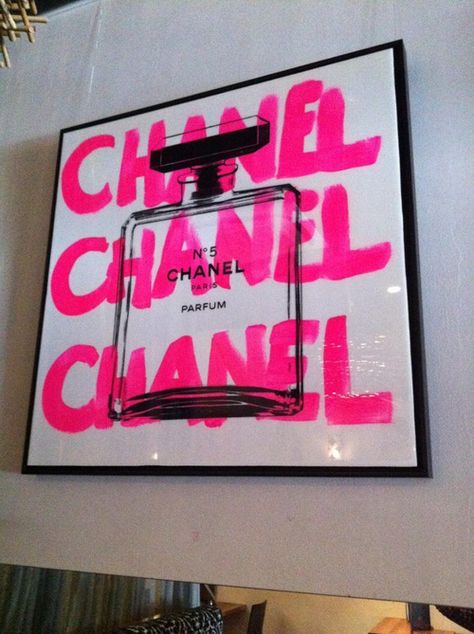 Chanel - Wall Art Chanel Art, Preppy Room, Makeup Room, Beauty Room, Artsy Fartsy, Spray Paint, Wall Collage, Room Inspiration, Apartment Decor