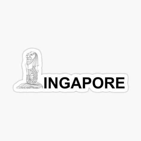 Singapore Sticker, Sticker Design, Singapore, Vinyl Sticker, Statue, Vinyl, For Sale, Sticker Designs