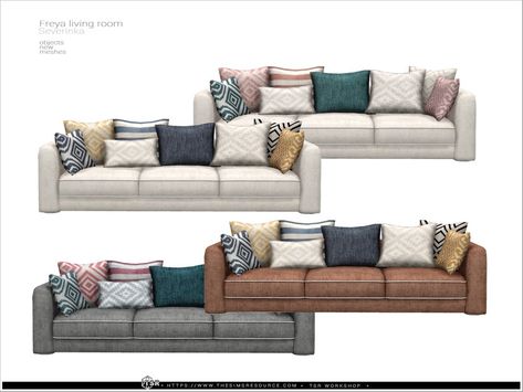 The Sims Resource - Freya livingroom - sofa Living Room Sims 4, Sims 4 Cc Furniture Living Rooms, Sims 4 Cas Mods, Sims 4 Clutter, Tumblr Sims 4, Sims 4 Cc Folder, Sims 4 Cc Packs, Sims 4 Cc Furniture, Sims 4 Collections