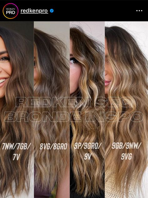 Caramel Balayage Formula Redken, Shades Eq Light Caramel Formula, Level 7 Toner Formulas Shades Eq, Shades Eq Toner Formulas Caramel Blonde, Light Brown Color Formula, Light Brown Redken Shades Formula, Teddy Bronde Formula, Bronde Haircolor Redken Formulas, Redken Shades Eq Carmel Blonde