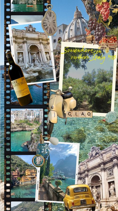 #italy #italyaesthetic #vintage #italiansummer #armenianpsycho Italy Scrapbook, Italy Scrapbooking, Photo Collage Diy, Love And Gelato, Journal Elements, Italy Aesthetic, Kodak Portra, Italian Summer, Northern Italy