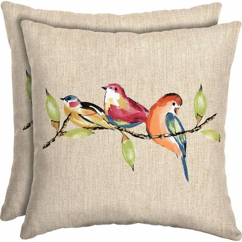 Hand Painted Pillows, Painted Birds, Fabric Paint Diy, Fabric Painting Techniques, Hand Painted Dress, Fabric Painting On Clothes, Fabric Paint Designs, Hand Painted Fabric, Toss Pillow