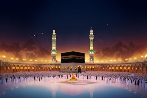 Photo beautiful kaaba hajj piglrimage in... | Premium Photo #Freepik #photo #haram #mekah #makkah #mecca Masjidil Haram Wallpaper Hd, Makkah Background, Hajj Wallpaper, Islamic Backgrounds, Mecca Images, Mecca Kaaba, Islamic Background, Islamic Wallpaper Hd, Mecca Wallpaper