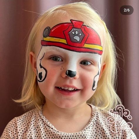 Firefighter Face Paint, Cartoon Face Paint, Paw Patrol Face Paint, Disney Face Painting, Face Painting Halloween Kids, Superhero Face Painting, Diy Face Paint, Face Painting Tips, Face Painting For Boys