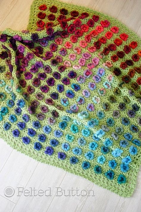 Knot Magic, Susan Carlson, Crochet Throws, Granny Square Häkelanleitung, Throw Crochet, Crocheted Afghans, Monet's Garden, Crocheted Blanket, Crochet Afgans