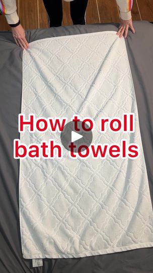 Towel Rolling Tutorial, How To Roll Bath Towels, Towel Folds, Towel Folding, Folding Towels, How To Roll, Sanitary Towels, Cleaning Your Ears, Homemade Baking