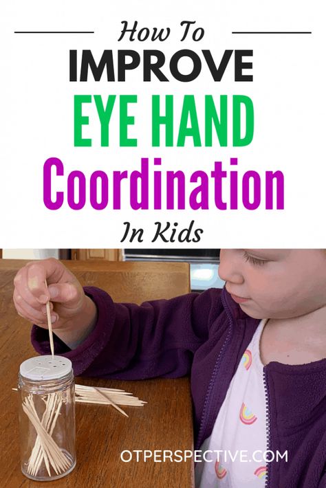 again. Love this post? Save it to your Kids Activities board in Pinterest! Eye Hand Coordination Activities Occupational Therapy, Eye Hand Coordination Activities Preschool, Hand Eye Coordination Activities Preschoolers, How To Improve Hand Eye Coordination, Hand Eye Coordination Activities Toddler, Praxis Activities Occupational Therapy, Eye And Hand Coordination Activities, Eye Hand Coordination Activities Kids, Hand Coordination Activities