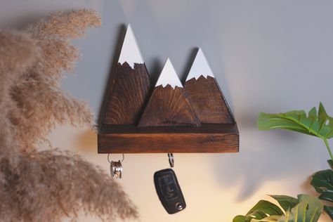 Alohomora Key Holder, Mountain Hanging Shelf, Mdf Key Holder, First Apartment Gift, Laser Engraved Key Holder, Mountain Shelf Key Holder, Magnetic Key Holder, Wall Mounted Key Holder, Wooden Coat Hooks