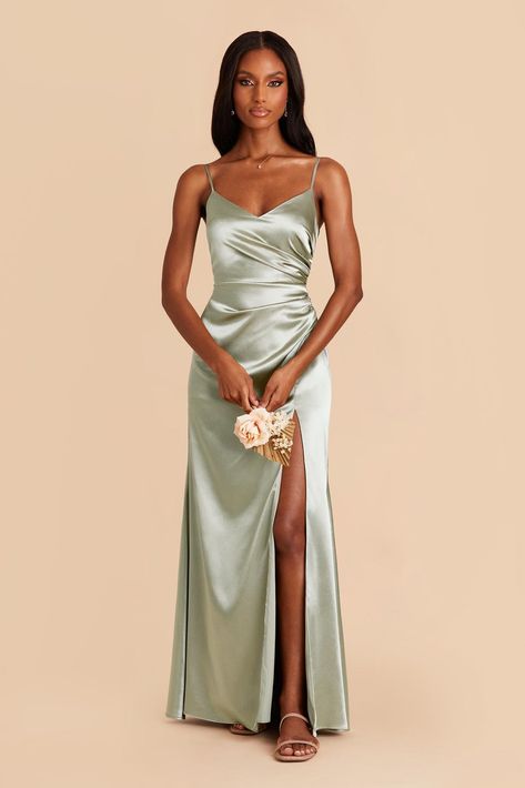 Silk Green Dress Bridesmaid, Bridesmaid Dresses Sage Green Spring, Sage Green Prom Dress Lulus, Davids Bridal Sage Green Bridesmaid Dresses, Best Bridesmaid Dresses Sage Green, Mix Match Bridesmaid Dresses Sage, Sage Brides Made Dresses, Dusty Sage Prom Dresses, Dusty Sage Green Bridesmaid Dresses Birdy Grey