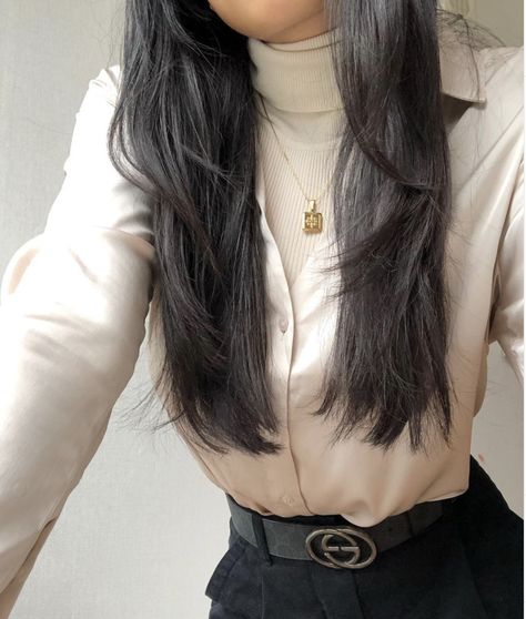 satin blouse, classy outfit, black and white outfit, gucci belt Turtle Neck Outfit Women Aesthetic, Turtle Neck With Collared Shirt, Turtle Neck Office Outfit, Turtle Neck Outfits Aesthetic, Turtle Neck Button Up Outfit, Formal Turtle Neck Outfit Women, Striped Turtle Neck Outfit, Turtle Neck And Shirt Outfit, Turtle Neck Accessories