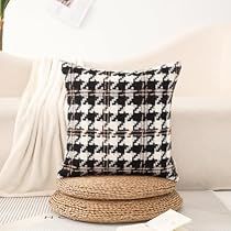 Houndstooth Pillows, Couch Bench, Wedding Dining, Floor Office, Chair Couch, Car Party, Black And White Theme, Soft Pillow, Gift Design