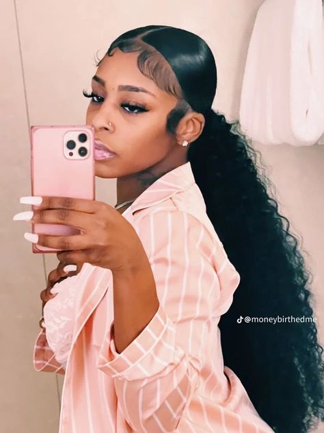 Ponytail Hairstyles For Black Women, Cute Ponytail Hairstyles, Slick Ponytail, Black Ponytail, Weave Ponytail Hairstyles, Sleek Ponytail Hairstyles, Weave Ponytail, Cute Ponytails, Black Ponytail Hairstyles