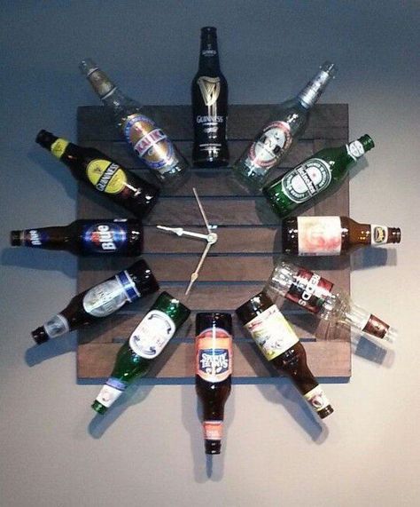 15+ Creative DIY Beer Bottles Crafts Beer Bottle Diy, Woodworking Gifts, Diy Beer, Pub Sheds, Easy Diy Christmas Gifts, Man Cave Home Bar, College Apartment Decor, Wine Bottle Diy Crafts, Wine Bottle Diy