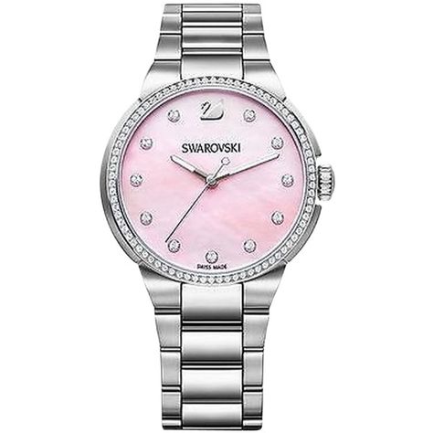 Pre-owned Swarovski City Rose Bracelet Ladies Watch 5205993 (2,225 GTQ) ❤ liked on Polyvore featuring jewelry, watches, accessories, bracelets, none, rose jewellery, pink-face watches, bezel jewelry, pre owned jewelry and preowned watches Tory Burch Watch, Rose Watch, Swarovski Watches, Watches Logo, Bezel Jewelry, Silver Watches Women, Fancy Watches, Gray Bracelet, Pink Watch