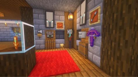 (7) DetailCraft: Minecraft for the detail oriented Minecraft Meeting Room Ideas, Minecraft Trophy Room Ideas, Trophy Room Minecraft, Minecraft Meeting Room, Minecraft Treasure Room, Minecraft Trophy Room, Mexico Buildings, Minecraft Heads, Aesthetic Buildings