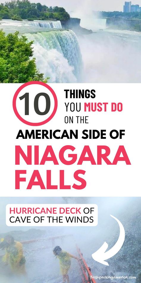 US travel. Visit the blog for fun things to do on the American side of niagara falls! travel destinations. places to travel. summer road trip from NYC. from buffalo ny. upstate new york. from rochester ny. Niagara Falls USA. american side niagara falls. outside activities. kids, teens, family, families. waterfalls. weekend trip from new york city. new york outdoor vacation. summer bucket list. new york travel. june. july. august. september. travel aesthetic. flashpacking america niagara falls Niagara Falls American Side, New York Road Trip, Niagara Falls Usa, Niagara Falls Trip, Activities With Kids, Niagara Falls State Park, New York State Parks, Niagara Falls New York, State Park Camping