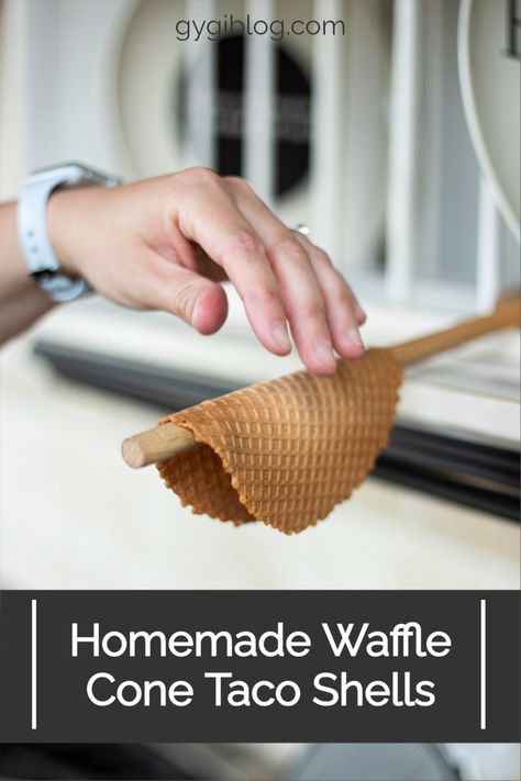 Homemade Waffle Cones, How To Make Waffle Cones, Homemade Choco Taco Recipe, Ice Cream Tacos, Choco Taco Homemade, How To Make Waffle Cones At Home, Homemade Choco Tacos, Choco Taco Recipe, Diy Choco Taco