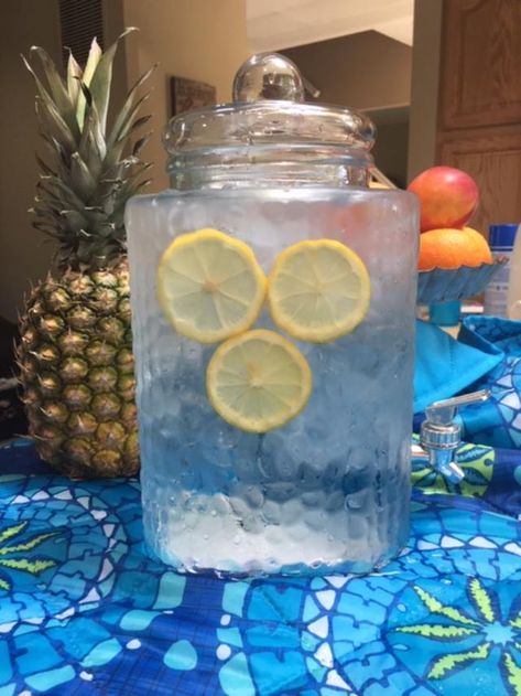 WDW Tip of the Week: Recreating Lobby Lemon Water at Home - WDW Radio Lemon Water Pitcher, Lemon Water Recipe, Drink Stand, Trick Words, Family Bbq, Party Punch, Water Bucket, Water Party, Water Containers