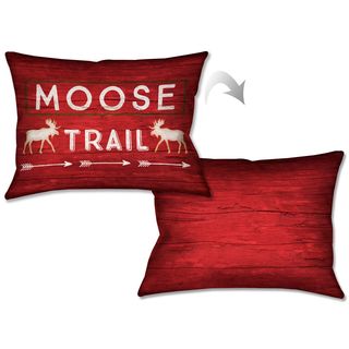 Laural Home Rustic Cabin Moose Trail Decorative Pillow 14x20 Cabin Theme Bedroom, Cabin Sofa, White Moose, Cabin Theme, Theme Bedroom, Barn Parties, Country Cabin, Cabin Lodge, Rustic Living Room