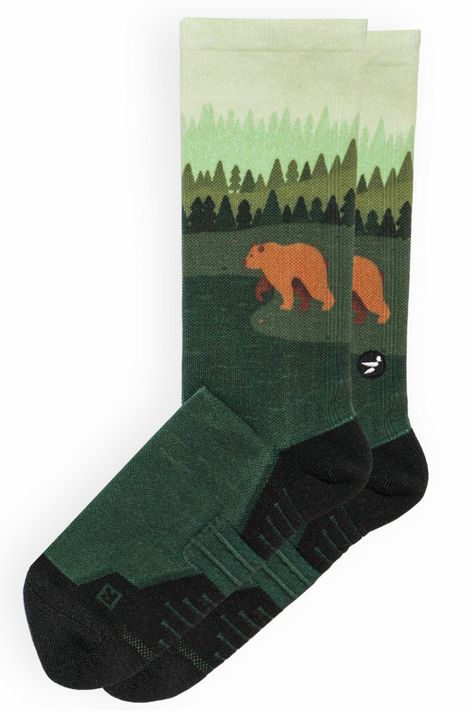 Cute Bear socks Sock Designs, Happy Penguin, Bear Socks, Sock Store, Silk Socks, Funky Socks, Fun Socks, Women Crew Socks, Socks For Men