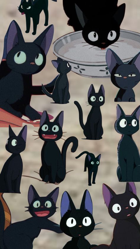 Jiji Pfp, Jiji Drawing, Jiji Studio Ghibli, Jiji Kiki's Delivery Service Wallpaper, Jiji Background, Studio Ghibli Jiji, Kiki's Delivery Service Cat Wallpaper, Jiji Wallpaper, Jiji Wallpaper Studio Ghibli