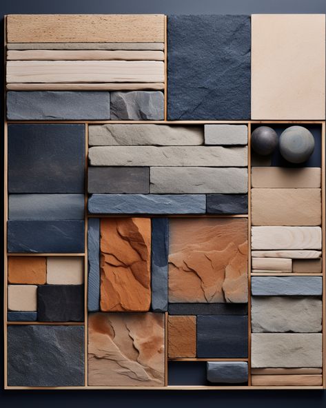 Color Palette With Indigo Blue, Slate Color Aesthetic, Blue Wood Color Palette, Wood And Blue Color Palette, Men’s Colour Palette, Industrial Blue Color Palette, Cool Tone Color Scheme, Stainless Steel Color Palette, Blue And Clay Color Palette