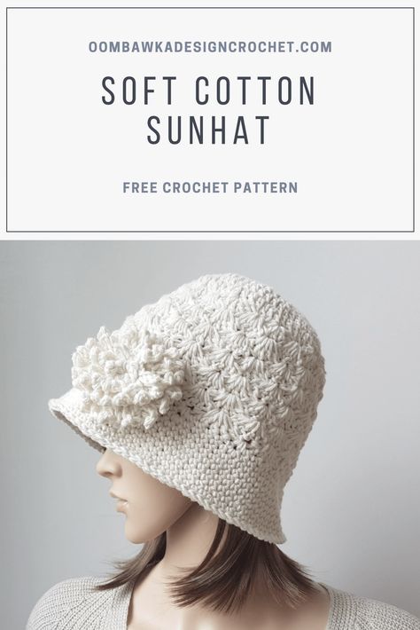 Sunhat Pattern, Crochet Sun Hat, Crocheted Hats, Design Crochet, Crocheted Hat, Crochet Hat Free, Crochet Sweaters, Crochet Hats Free Pattern, Crochet Goodies