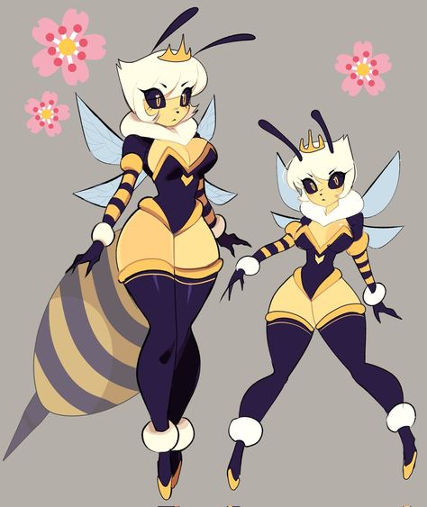 Bee Oc by hoji @DVampireSmile on twitter Bee Oc, Concept Art Drawing, Cute Art Styles, Character Design References, Drawing Base, Creature Art, Cartoon Art Styles, Fantasy Character Design, Cute Anime Character