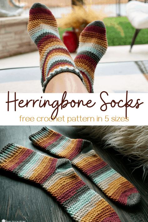 Short row heel - Ashlea has a great example of how it's done! Check it out. Crochet Herringbone, Short Row Heel, Crochet Sock, Crocheted Slippers, Crochet Socks Pattern, Half Double Crochet Stitch, Crochet Mignon, Confection Au Crochet, Socks Pattern