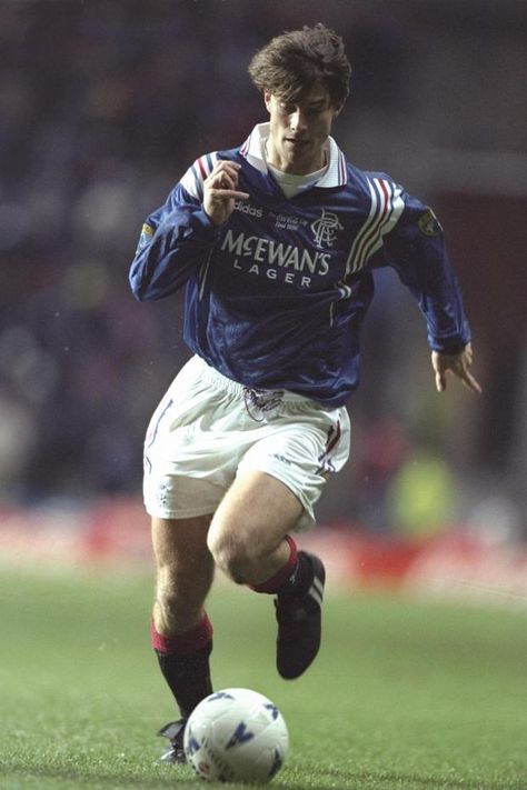 Brian Laudrup of Rangers in 1995. Brian Laudrup, Glasgow Rangers Football, Glasgow Rangers Fc, Rangers Football, Glasgow Rangers, Football Stars, Rangers Fc, World Football, Football Club