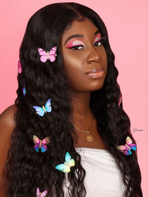 Butterfly Shoot, Butterfly Photoshoot, 31st Birthday, Birthday Shoot, Photoshoot Themes, Photoshoot Concept, Natural Hairstyles, Photoshoot Ideas, Press On Nails