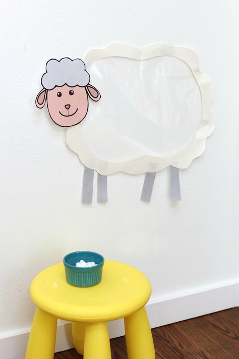 Sticky Sheep Farm Activity for Preschool and Free Printable - No Time For Flash Cards Old Mcdonald Had A Farm Sensory Activities, White Preschool Activities, Sheep Art Project, Sheep Activities For Preschool, Sheep Activity, Playgroup Themes, Farm Activities For Kids, Sheep Activities, Art Projects For Toddlers