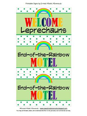 Free Printable - Leprechaun Trap Signs by Sweet Metel Moments Kindergarten Projects, St Patricks Crafts, Leprechaun Trap, St Patricks Day Crafts For Kids, St Patrick Day Activities, Michaels Craft, St Patrick's Day Crafts, St Pats, Holiday Crafts For Kids