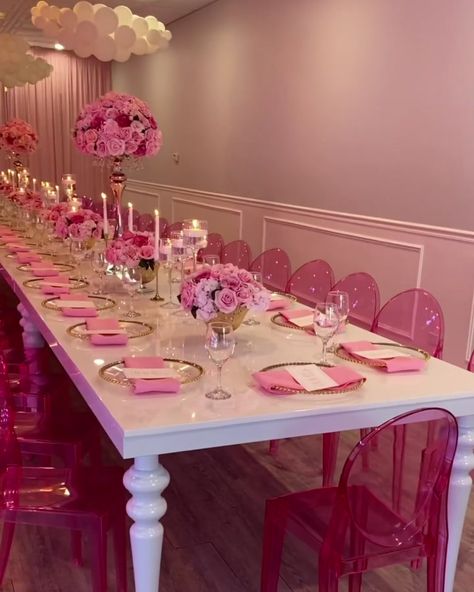 Cindy’s 30 shades of pink... - Chicagoland Luxe Rentals Elegant Pink Birthday Party Decorations, Shade Of Pink Party Decor, Shades Of Pink Dinner Party, 60 Shades Of Pink Birthday Party, 16 Shades Of Pink Party Ideas, Shades Of Pink Party Decor, Different Shades Of Pink Party, 20 Shades Of Pink Party, 25 Shades Of Pink Party