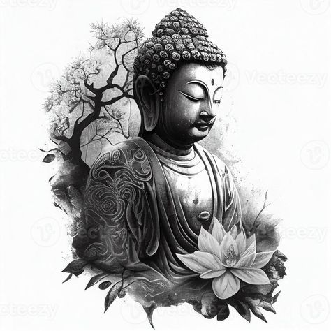 Gautam Buddha Sketch, Buddha Sketch, Gautam Buddha Image, Gautam Buddha, Statue Tattoo, Tea Time Food, Cute Emoji Wallpaper, Buddha Image, Photo Sketch