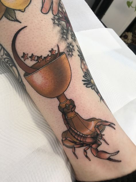 Traditional Goblet Tattoo, Goblet Tattoo, Celestial Tattoo, Traditional Style Tattoo, Tattoo Traditional, Style Tattoo, Feminine Tattoos, Color Tattoo, Western Australia