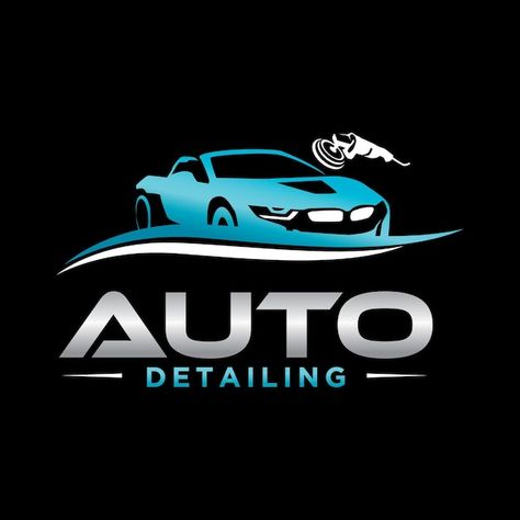 Vector car auto detailing servis logo de... | Premium Vector #Freepik #vector #car-wax #car-polish #car-care #car-detailing Car Polish Logo, Car Care Logo, Car Detailing Logo, Logo Design Illustration, Illustration Template, Auto Detailing, Car Polish, Logo Psd, Car Wax