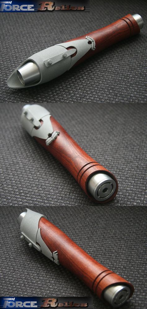 http://forcerelics.deviantart.com/art/Gungi-lightsaber-373979039 Gungi Lightsaber, Wood Lightsaber, Pvc Lightsaber, Lightsaber Hilts, Custom Lightsaber, Lightsaber Design, Star Wars Light, Lightsaber Hilt, Star Wars Fashion