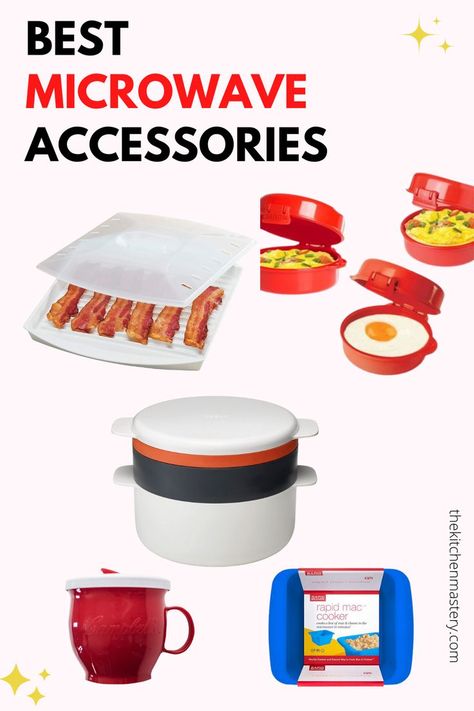 microwave accessories Portable Microwave, Microwave Dinners, Bacon Grill, Microwave Cooker, Microwave Dishes, Cookware Essentials, Microwave Cookware, Egg Poacher, Beach Room