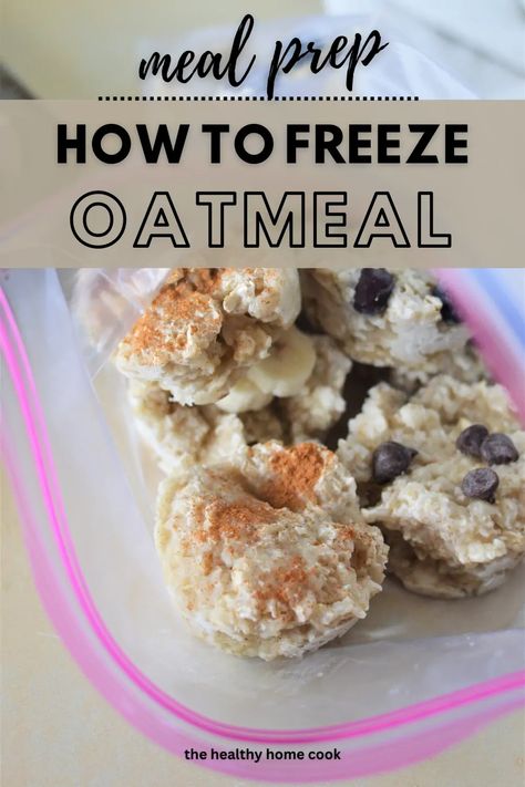 Oatmeal Freezer Meals, Can You Freeze Oatmeal, How To Freeze Oatmeal, Freezer Safe Meal Prep, Freezing Oatmeal, Freeze Oatmeal, Meal Prep Oatmeal, Freezer Oatmeal, Frozen Oatmeal