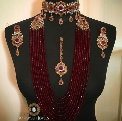 Simple Bridal Jewelry, Bridal Jewelry Sets Brides, Pakistani Bridal Jewelry, Bridal Jewelery, Indian Bridal Jewelry Sets, Bridal Jewellery Design, Beaded Necklace Designs, Indian Jewellery Design Earrings, Bridal Jewelry Collection