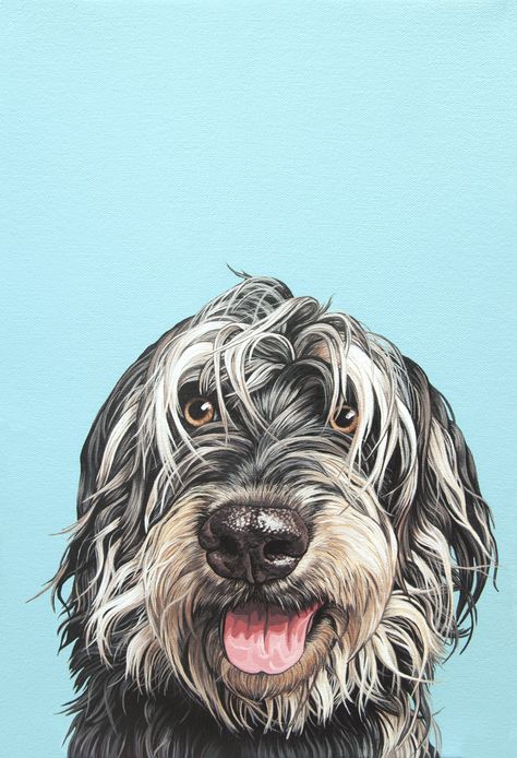 Portraits Pop Art, Scruffy Dogs, Mutt Dog, Dog Painting, Gift For Dog Lover, Arte Disney, Mixed Breed Dogs, Dog Paintings, Mixed Breed